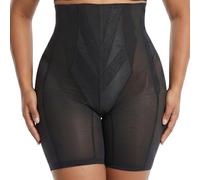 Rago Women's Extra Firm Zippered High Waist Long Leg Shaper, Black, Large (30)