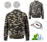 RAGOPILEN Fan Jacket, 2025 Air-Conditioned Work Jacket, Multicolor, S-5XL, 2 Fans, 1 Data Cable, No Batteries(Camouflage,5XL)