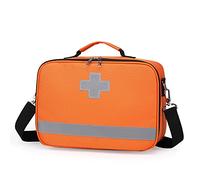 RAGOPILEN First Aid Kit Empty Emergency Kits, Emergency Trauma First Responder First Aid Storage Bag in Nylon with Reflector Strips(B)