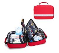 RAGOPILEN First Aid Kit Empty Emergency Kits, Empty Trauma Bag with Strips and Pockets 26x18x10cm