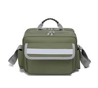 RAGOPILEN First Aid Kit Empty Emergency Kits， First Aid Kit Bag Reflective Portable Waterproof Oxford Fabric with Shoulder Strap Green and Navy Blue(Green)