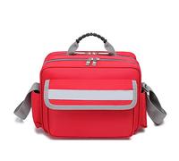 RAGOPILEN First Aid Kit Empty Emergency Kits, First Aid Kit Haversack Bag with Handle and Shoulder Strap Multicolor Empty(Red)
