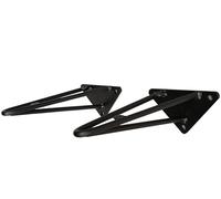 RAGOPILEN Folding Shelf Bracket, Wall Mounted Triangle Hairpin Shelf Brackets Pack Of 2 Black Multiple Sizes(35cm)
