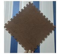 RAGOPILEN Plush Crawling Mat, Interlocking Foam Puzzle Floor Tiles 30x30cm Multicolor Pack of 20(Dark Brown)