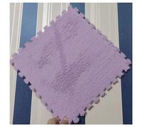 RAGOPILEN Plush Crawling Mat, Interlocking Foam Puzzle Floor Tiles 30x30cm Multicolor Pack of 20(Light Purple)