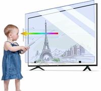 RAGOPILEN TV Screen Protector, TV Screen Protector Matte PET for 32-75 Inch TV Displays Blue Light Reduction Glare Reduction Scratch Fingerprint Protection Pack of 2(39in(856x478mm))