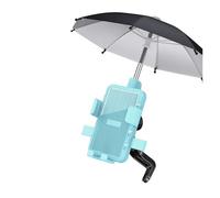 RAGPUKMUAN Bike Phone Holder Motorcycle Mobile Phone Holder Umbrella Rainproof Sunshade Outdoor Electric Vehicle Rearview Mirror Stand Motorcycle Phone Mount(Blue with Umbrella)