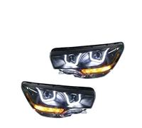 RAGPUKMUAN Headlamps Assembly For Citroen For C4L 2013-2016 Upgrade Double U Design Car Lamps Lighting Assembly LED Auto Headlights Projector LED Headlights