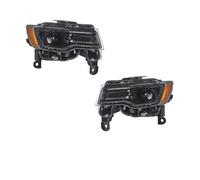 RAGPUKMUAN Headlamps Assembly For Grand For Cherokee 2014-2021 Auto Headlight Car Front Lamps Assembly Upgrade LED Bifocal Projector Lens Design LED Headlights(Black version)