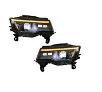 RAGPUKMUAN Headlamps Assembly For Grand For Cherokee 2014-2021 Upgraded Car Front Lamps Auto LED Headlight Assembly Bifocal Lens Style Accessories LED Headlights(Type B)