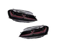 RAGPUKMUAN Headlamps Assembly For VW For Golf For MK7 2013-2017 Auto Headlights Assembly Car Front Lamps Upgrade MK7.5 Projector Plug And Play LED Headlights(Red thread)