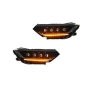 RAGPUKMUAN Headlamps Assembly For VW For Passat European Version For Magotan B8 2016-2019 Upgraded LED Crystal 4 Projector Lens Assembly Car Front Lamps Accessories LED Headlights(Dynamic Design)