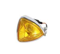 RAGPUKMUAN Motorbike Spot Light For Bobber Chopper Cafe Racer Retro Motorcycle Triangle Headlight Clear Yellow Lens H4 12V 55W/60W Headlamp Waterproof Motorcycle LED Headlight(4)