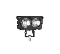 RAGPUKMUAN Motorbike Spot Light Motorcycle Lens Spotlight 60W Double Lenses Auxiliary Fog Lamp Dual Color White Yellow Light 12-24v Motorcycle LED Headlight(1pcs)