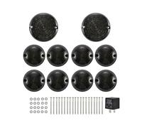 RAGPUKMUAN Rear Combination Light For Land For Rover For Defender 90/110 1983-2016 10Pcs/Set Modified LED Signal Lamps Reversing Tail Light Turn Lamp Boot Lid Tail Lights(Smoked-10Pcs)