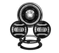 RAGPUKMUAN Universal Motorcycle Fog Lights For Electra Glide FatBoy Motorcycle Light 7" Led Projector Moto Headlight 4 1/2 Fog Passing Lights Bracket Auxiliary Lighting