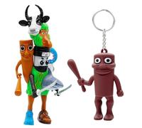 RagQbuK 2 Pcs Brainrot Unique Collectible Figures for Home and Office Decor, Surrealist Design with Intricate Details, Includes 1 Classic of Mountains and Seas Toy and 1 Wooden