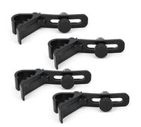 Raguso 4Pcs Drum Microphone Clamp Essential Musical Instrument Accessory Black Metal+ABS 4.6 X 0.9 X 1.8in Applicable scene: Drum Enthusiasts