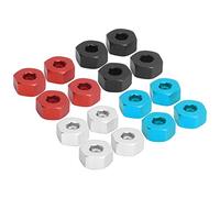 Raguso 4pcs Wheel Hex Hub Adapters 5mm to 12mm Combiner Aluminum Alloy Hex Hub Adapter Compatible with WPL D12 1/10 RC Trucks RC Car Spare Upgrade Parts(red)