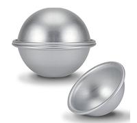 8cm Half Ball Cake Mold Aluminum Hemisphere Cake Pan Silver Round Baking Pan Mold Bikini Cake Dessert Pudding Baking Mold
