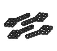 Raguso Adjustable Metal Mount Plate Set for 1/10 Crawler RC Car, Durable Front Rear Shock Damper Mount for Hobbyists, Black, 4pcs for RC Enthusiasts (Black)