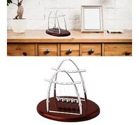 Raguso Arched Newtons Cradle Balance Steel Balls for Physics Science Puzzle Pendulum Ornaments Home Office Desktop Ornaments Toy
