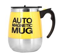 Raguso Coffee Stirring Mug, Electric Coffee Self Stirring Mug Mixing Cup Tea Auto Stirring Magnetic Mug for Home Kitchen Coffee Tea Hot Chocolate (Yellow) Tableware