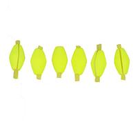 Raguso Conspicuous 6 Pcs Orange Fly Fishing Buoy Bobbers Foam Float Strike Indicator for Fishing Enthusiasts (Yellow)