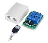 Raguso DC12V 4-CH 433MHZ Garage Door Control Module Unit Wireless Garage Door Up and over Security Garage Door Electric Roller Shutter with Remote Controller