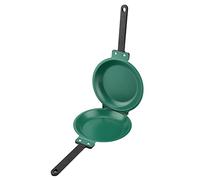 Raguso Frying Pan Double Side Non-stick Ceramic Coating Flip Frying Pan Green Pancake Maker Household Kitchen Cookware for Omelette Egg bacon roll