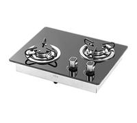 Raguso Gas Cooktop,Gas Stove 1 8Kw Power Portable Tempered Glass Panel 2 Burners for Yacht RV