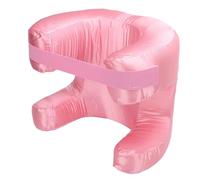 Raguso Memory Foam Face Pillow Silk Fabric Beauty Pillow for Back Sleep Training for Comfortable and Relaxing Rest (Pink)