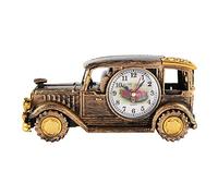 Raguso Multi function Vintage Car Shape Desk Digital Alarm Clock Classical Alarm Clock Pen Holder for Home Office Study Room Kids Toys Gifts(Bronze) daily decoration