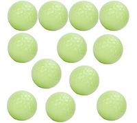 Raguso Night Glow Balls Dual Fluorescent Layer Emit Bright Light 12Pcs Balls for Night Sports, Automatically Absorb Light, Synthetic Rubber Material for Enthusiasts