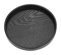 Raguso Round Shape Solid Wood Tea Coffee Snack Food Meals Serving Tray Plate Restaurant Trays Home Kitchen Serving Trays Salad Bowl Platter(30cm) Coffee and tea supplies