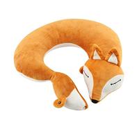 Raguso Fox Shape Travel Neck Pillow Soft Air U Shape Health Pillow Head Neck Back Support Pillow for Airplane ,Car ,Home ,Office(Brown)