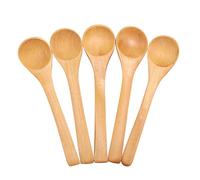 Raguso Small Wooden Spoon 30pcs Natural Small Wooden Spoon Kitchen Cooking Spoons Wooden Crafts Spoon for Children Dessert Sugar Tasting Baking Condiment