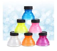 Raguso Soda Savers Bottle Caps 6Pcs Color Mixed Reusable Bottle Cap Useful Snap On Reusable Can Cap Can Bottle Cap for Cool Soda Drink Lids