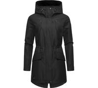 Ragwear Begonia YOUMODO Lightweight Women's Transition Parka Long Raincoat Waterproof and Breathable with Large Hood XS-6XL, black, M