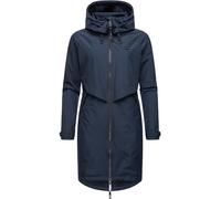 Ragwear Frodik YOUMODO Long Oversized Women's Transition Coat Breathable and Waterproof Parka (Hydrostatic Head 11,000 mm) with Hood XS-XXL, navy, XL