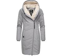Ragwear Gordon Long Intl Women's Winter Coat Warm Quilted Coat Long with Hood XS-6XL, Ash Grey23, M