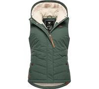 Ragwear Hesty Intl Women's Sleeveless Outdoor Vest Warm Winter Jacket Waterproof with Removable Hood XS - 6XL, Pine Green23, XS