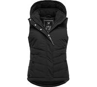 Ragwear Women's Sleeveless Outdoor Vest Warm Winter Jacket Waterproof with Detachable Hood Hesty Intl XS-6XL, Black22, XL