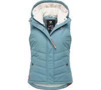 Ragwear Hesty Intl Women's Sleeveless Outdoor Vest Warm Winter Jacket Waterproof with Removable Hood XS-6XL, Stone Blue25, 4XL