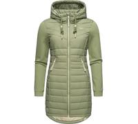 Ragwear Lucinda Long II Intl Women's Transition Jacket Lightweight Jacket Long with Hood XS-6XL, Light Olive24, M