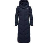 Ragwear Natalka Extralong Intl Women's Winter Coat Warm Quilted Coat Extra Long with Hood XS-6XL, navy, XS
