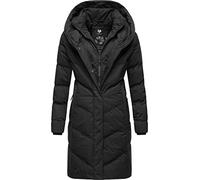 Ragwear Natalka Intl Women's Winter Coat Warm Quilted Coat Long Waterproof with Hood XS-6XL, Black22, 5XL