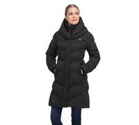 Ragwear NATALKA Women's Parka Quilted Coat Long Jacket Stand-Up Collar Waterproof, Black 2321_1010, S