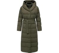 Ragwear Niani Women's Long Waterproof Winter Coat Warm Quilted Coat with Tie Belt and Hood XS - XXL