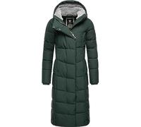 Ragwear Pavla Extralong Women's Winter Coat, Warm, Quilted Coat, Long, Waterproof, XS-6XL, dunkelgrün, S